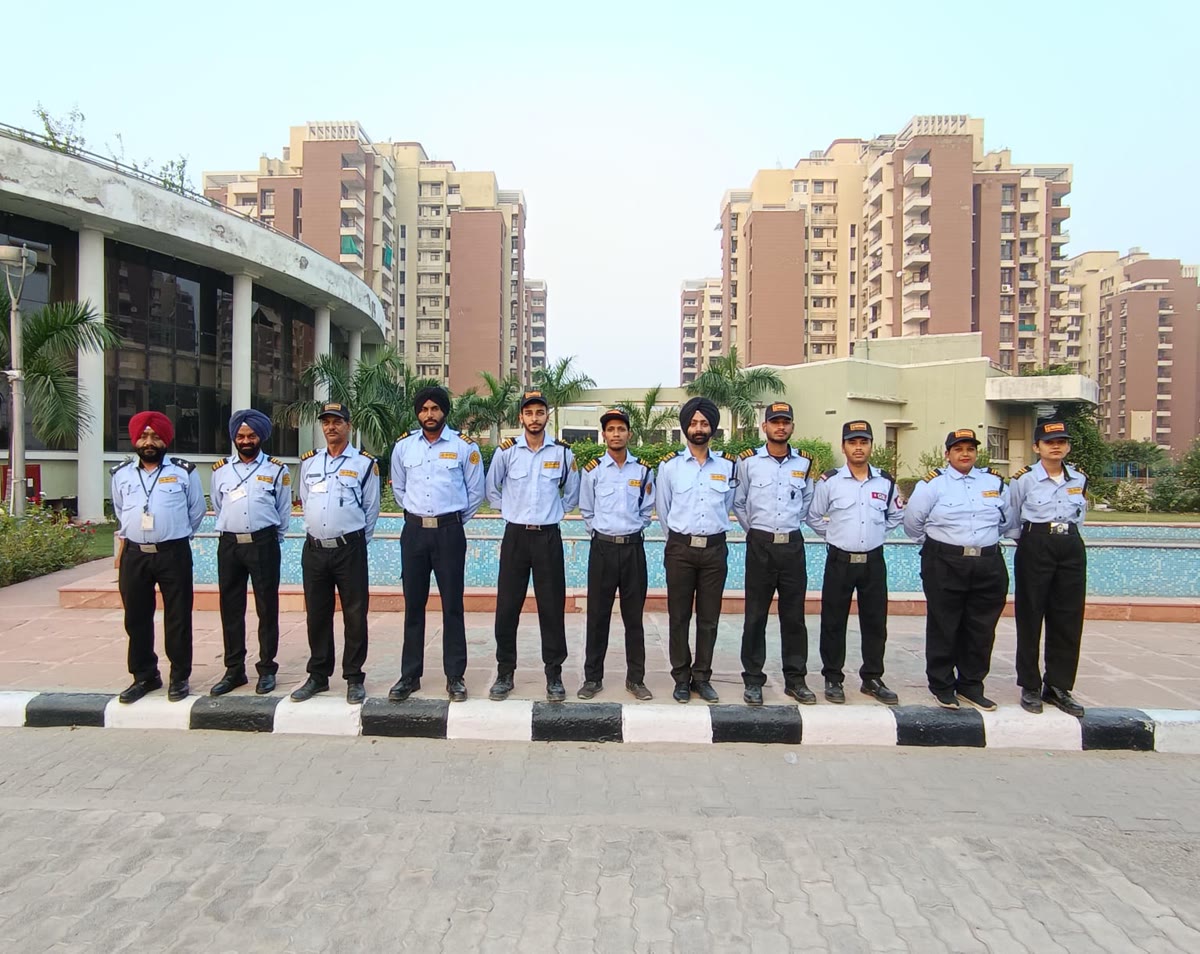 Golden Sun Security personnel assembled for a daytime deployment